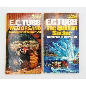 E. C. Tubb Dumarest of Terra #19 The Quillian Sector & #20 Web of Sand Books